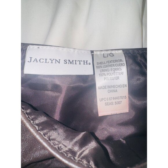 Sexy Black Leather A-Line Skirt Glam City Careerwear Jaclyn Smith L Mobwife Line - Picture 5 of 5